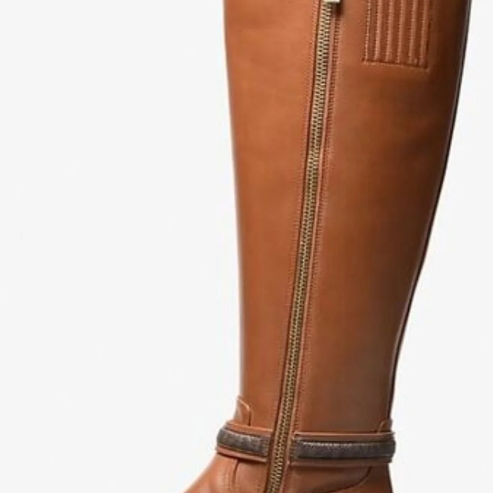 Michael Kors Brown Leather Over the Knee Boots - Picture 5 of 8